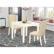 Pemberly Row 3-Piece Wood Dining Set in Linen White