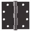 Pemberly Row Stainless Steel Door Hinges 4.5 in Matte Black 6 Pack