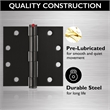 Pemberly Row Stainless Steel Door Hinge in Oil Rubbed Bronze 4.5 in 9-Pack