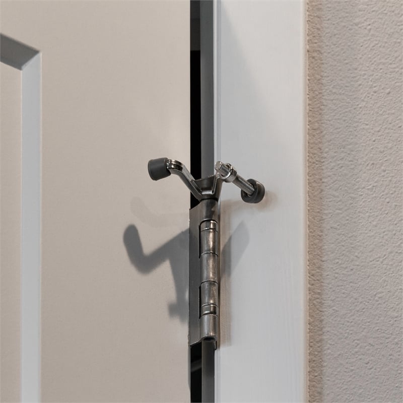 Pemberly Row Jumbo Metal Pin Door Stop in Satin Nickel 2 1/5 Inch 10 Pack