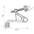 Pemberly Row Jumbo Metal Pin Door Stop in Satin Nickel 2 1/5 Inch 10 Pack