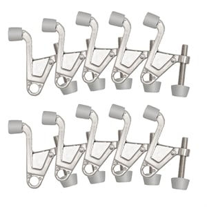 Pemberly Row Jumbo Metal Pin Door Stop in Satin Nickel 2 1/5 Inch 10 Pack