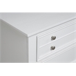 Pemberly Row 5-Drawer Wood Chest in White Brushed Finish