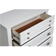 Pemberly Row 5-Drawer Wood Chest in White Brushed Finish