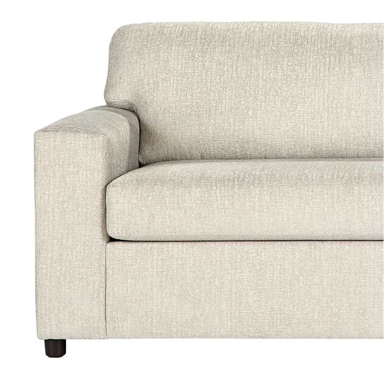 Pemberly Row Kylo Oversized Cuddle Chair in Natural Beige Upholstery