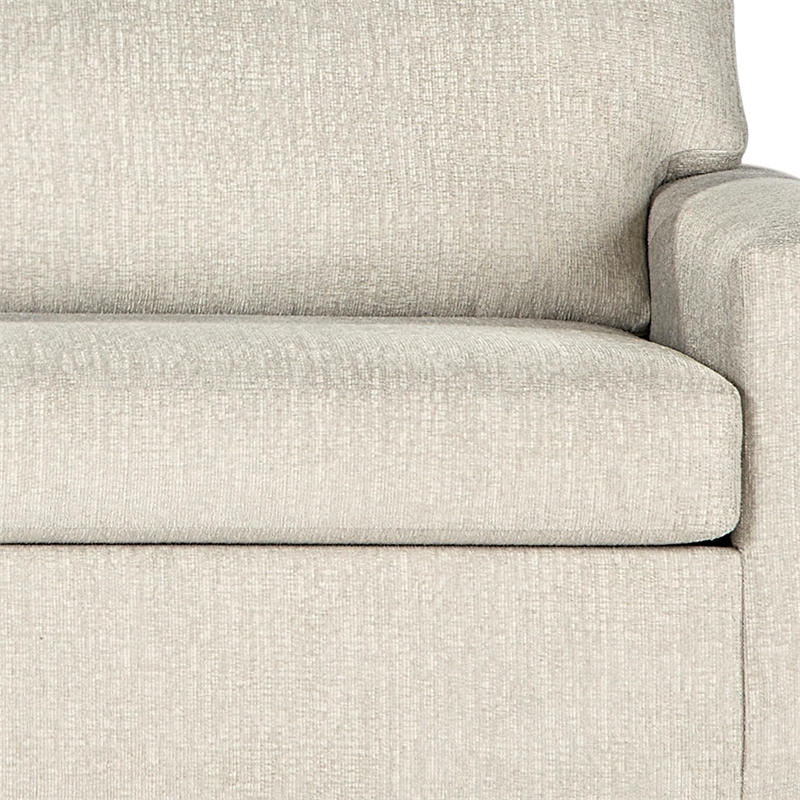 Pemberly Row Kylo Oversized Cuddle Chair in Natural Beige Upholstery