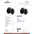 Pemberly Row Egg Brass Dummy Door Knob in Matte Black Finish