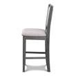 Pemberly Row Solid Wood Gray Counter Chairs (Set of 2)
