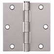 Pemberly Row Steel Door Hinge in Satin Nickel 3.5 in Square Corner 6-Pack
