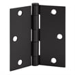 Pemberly Row Matte Black Steel Door Hinges 3.5
