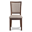 Pemberly Row Wood Dining Chair Set in Cherry with Polyester Upholstery