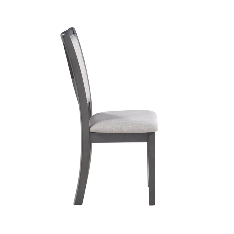 Pemberly Row Solid Wood Dining Chairs in Gray (Set of 4)