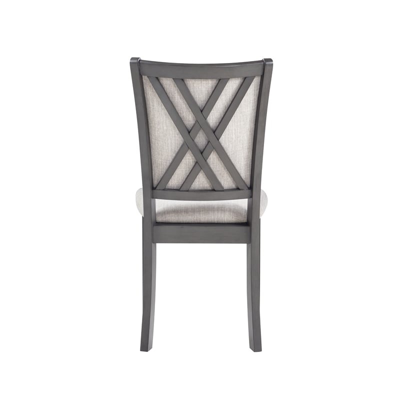 Pemberly Row Solid Wood Dining Chairs in Gray (Set of 4)