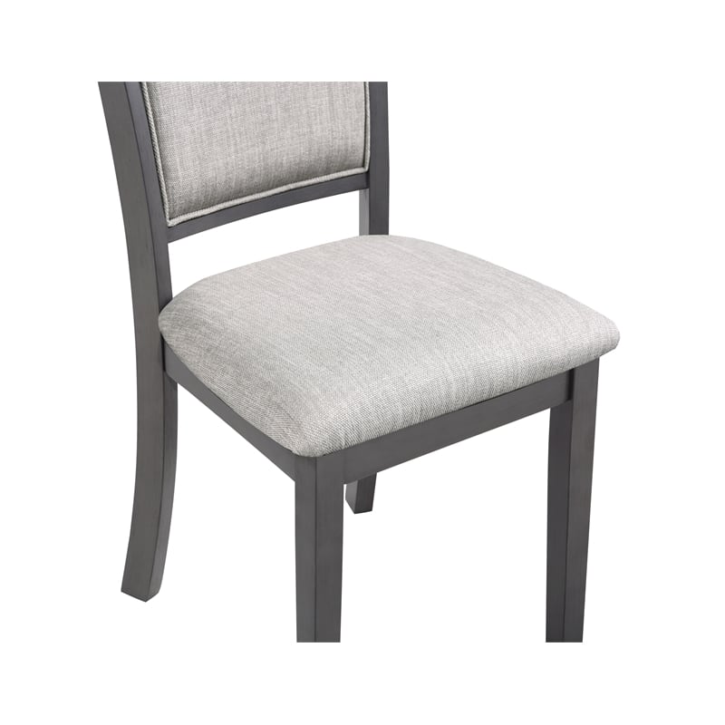 Pemberly Row Solid Wood Dining Chairs in Gray (Set of 4)