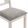 Pemberly Row Set of 6 Wood Side Chairs with White Finish and Cushions