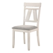 Pemberly Row Set of 6 Wood Side Chairs with White Finish and Cushions