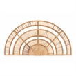 Pemberly Row Luna Natural Rattan Wall-Mount Headboard Queen Size