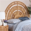 Pemberly Row Luna Natural Rattan Wall-Mount Headboard Queen Size