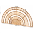 Pemberly Row Luna Natural Rattan Wall-Mount Headboard Queen Size