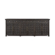 Pemberly Row Isabella 6-Drawer 6-Door Solid Wood Sideboard in Black