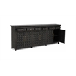 Pemberly Row Isabella 6-Drawer 6-Door Solid Wood Sideboard in Black