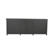 Pemberly Row Isabella 6-Drawer 6-Door Solid Wood Sideboard in Black