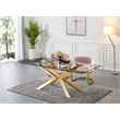 Pemberly Row 19.5-Inch Velvet Dining Chair in Pink and Gold