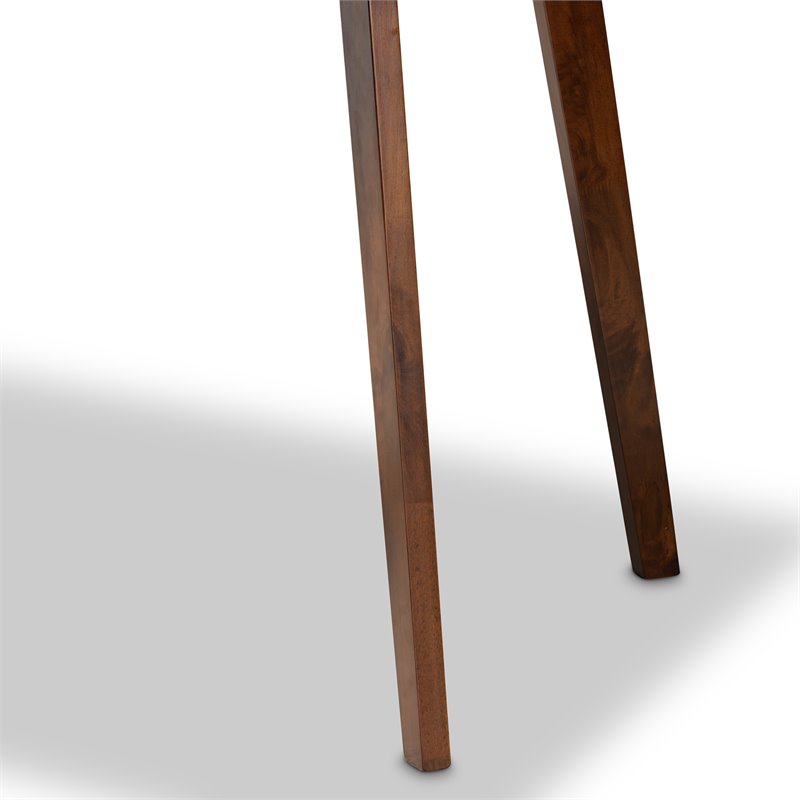 Pemberly Row Walnut Rectangular Rubberwood Dining Table for 4 Seats