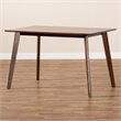 Pemberly Row Walnut Rectangular Rubberwood Dining Table for 4 Seats