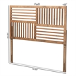 Pemberly Row King Size Headboard in Rubberwood and Ash Walnut Finish