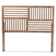 Pemberly Row King Size Headboard in Rubberwood and Ash Walnut Finish