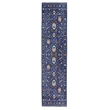 Pemberly Row Oushak-Patterned Polyester 2' x 10' Runner Rug in Navy
