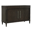 Pemberly Row Asher Park 2-Door Server with Drawers in Piano Brown Finish