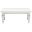 Pemberly Row Rectangular Mahogany Coffee Table in Pure White Finish