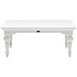 Pemberly Row Rectangular Mahogany Coffee Table in Pure White Finish