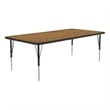 Pemberly Row Thermal Fused Laminate Wood Activity Table in Medium Oak