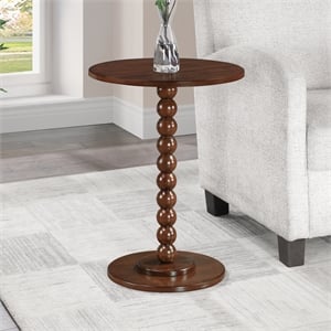 Pemberly Row Spindle Table in Espresso Finish with Round Top