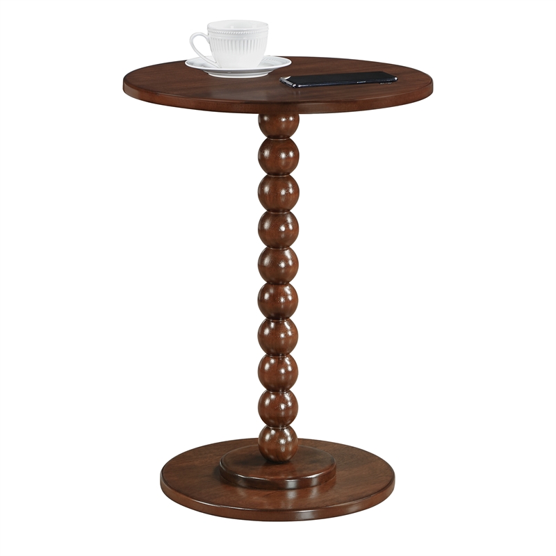 Pemberly Row Spindle Table in Espresso Finish with Round Top