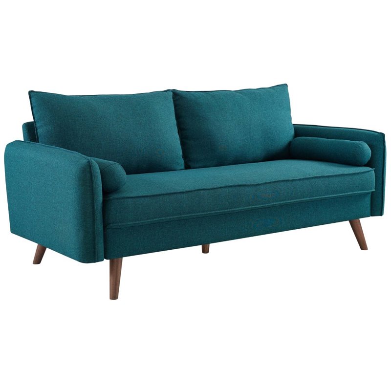 Pemberly Row 2-Piece Fabric Sofa and Loveseat Set in Teal