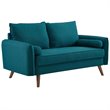 Pemberly Row 2-Piece Fabric Sofa and Loveseat Set in Teal