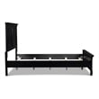 Pemberly Row Wood California King Panel Bed in Black Finish