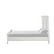 Pemberly Row Jamestown Solid Wood King Panel Bed in White Brushed Finish