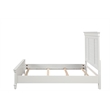 Pemberly Row Jamestown Solid Wood King Panel Bed in White Brushed Finish