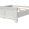 Pemberly Row Jamestown Solid Wood King Panel Bed in White Brushed Finish