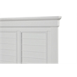 Pemberly Row Jamestown Solid Wood King Panel Bed in White Brushed Finish