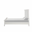 Pemberly Row Solid Wood Queen Bed in White Brushed Finish