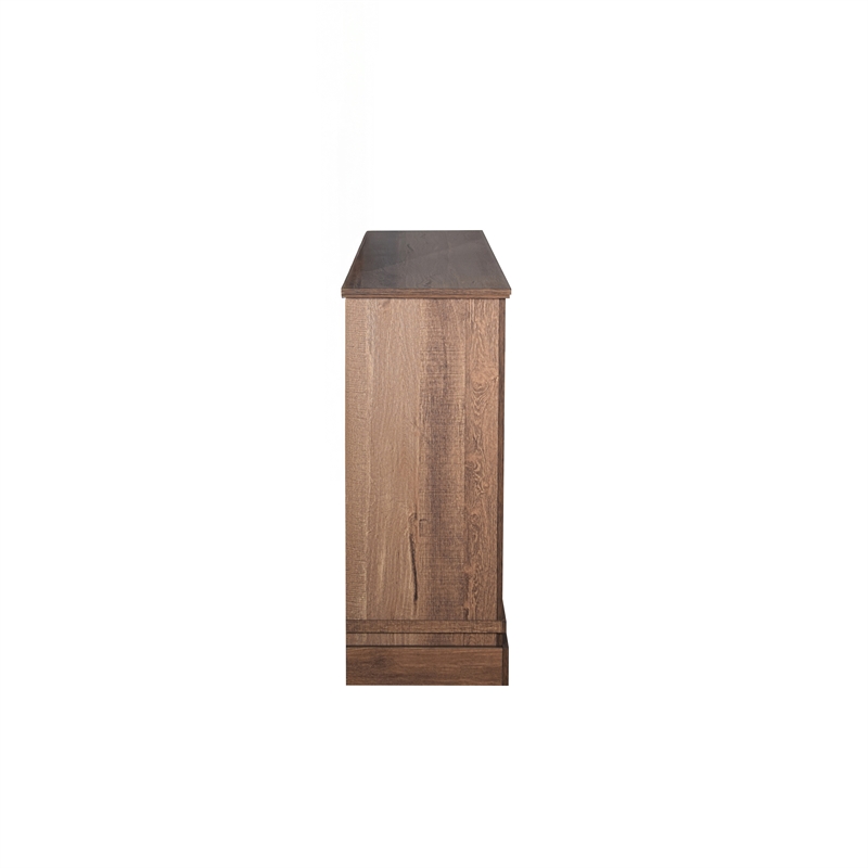 Pemberly Row Wood 6-Drawer Dresser in Pecan