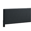 Pemberly Row King Platform Bed in Faux Leather Black with Adjustable Headboard