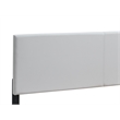 Pemberly Row King Platform Bed in Faux Leather White with Adjustable Headboard