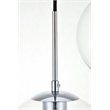 Pemberly Row Baxter 5-Light Pendant Lamp in Chrome Metal and Clear Glass